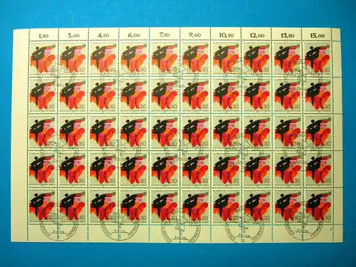 Berlin 50er Bogen 372 Formnummer 1 Ersttagssonderstempel #BW2332