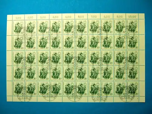 Berlin 50er Bogen 334 Formnummer 1 Ersttagssonderstempel #BW2334