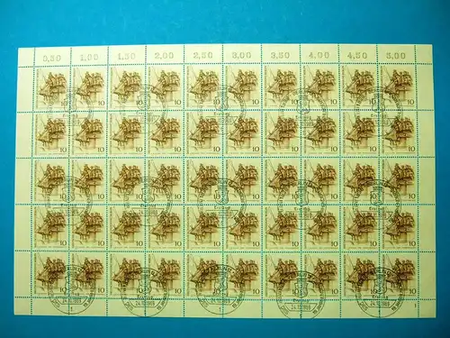 Berlin 50er Bogen 332 Formnummer 1 Ersttagssonderstempel #BW2335