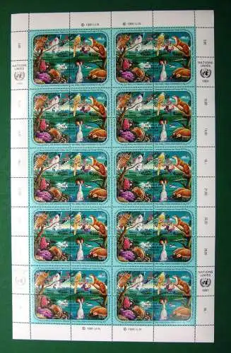 UNO Genf ZD-Bogen 194-197 Umweltschutz Ersttagssonderstempel #JD541