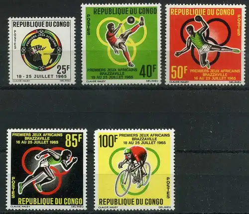 Kongo 76-80 postfrisch Olympiade #JG647