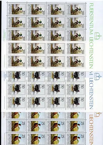 Liechtenstein Kleinbögen 997-999 postfrisch Vögel #JE921