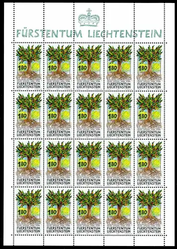 Liechtenstein Kleinbogen 1064 postfrisch Bäume #JE947
