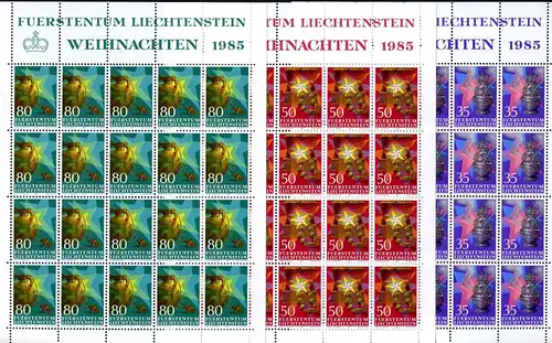 Liechtenstein Kleinbögen 884-886 postfrisch Weihnachten #JE898