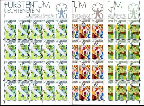 Liechtenstein Kleinbögen 939-941 postfrisch Cept Mitläufer #JE910