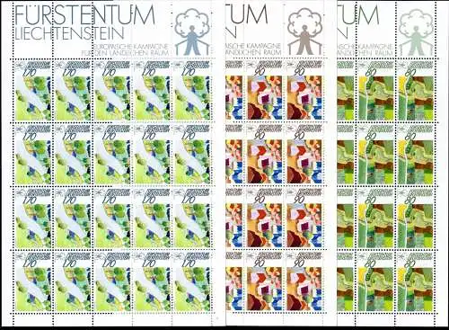 Liechtenstein Kleinbögen 939-941 postfrisch Cept Mitläufer #JE910