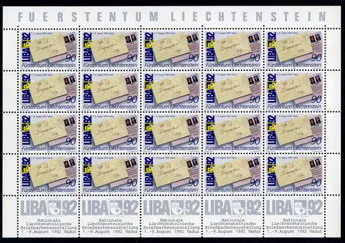 Liechtenstein Kleinbögen 1026 postfrisch Briefe #JE927