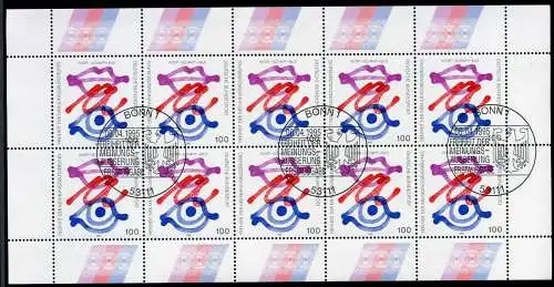 Bund Zehnerbogen 1789 Bonn Ersttagssonderstempel #IN345