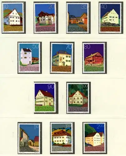 Liechtenstein Jahrgang 1976-79 postfrisch auf Safe Vordruck #HL036