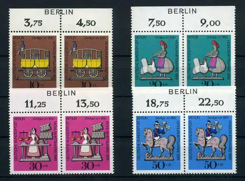 Berlin 348-351 postfrisch Oberrand Zudruck Berlin #HD235