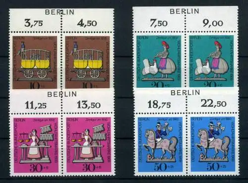 Berlin 348-351 postfrisch Oberrand Zudruck Berlin #HD235