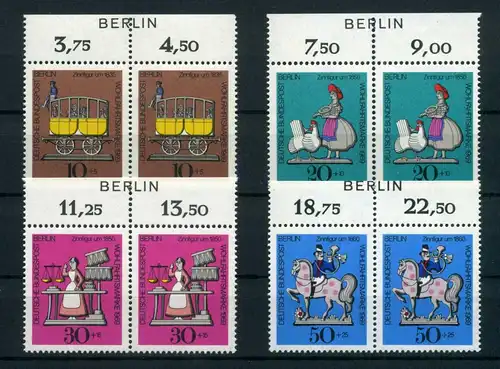 Berlin 348-351 postfrisch Oberrand Zudruck Berlin #HD235