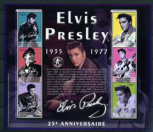 Guinea KB 3764-3769 postfrisch Elvis Presley #IF019