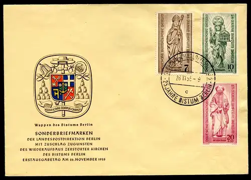 Berlin 132-134 Sonderstempel Ersttagesbrief/FDC #IN632