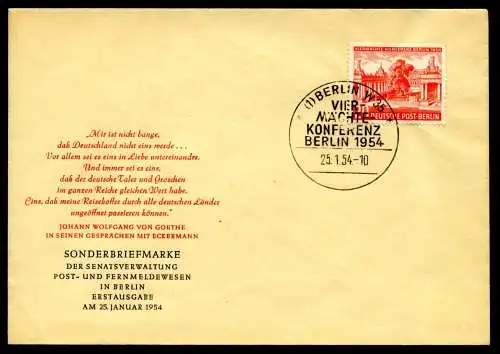 Berlin 116 Sonderstempel Ersttagesbrief/FDC #IN636