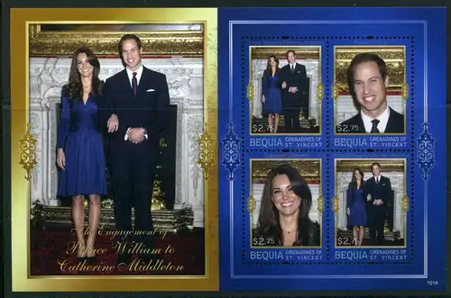 Bequia St. Vincent KB 677-79 postfrisch Königshäuser #OZ1863