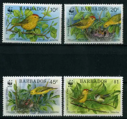 Barbados 770-73 postfrisch Vögel #IM303
