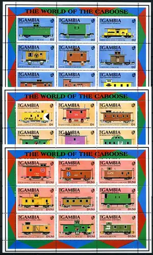 Gambia Kleinbögen 1210-1236 postfrisch Eisenbahn Lokomotive #IU801