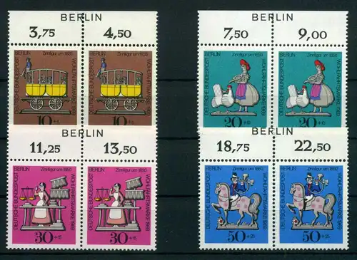 Berlin 348-351 postfrisch Oberrand Zudruck Berlin #HD236