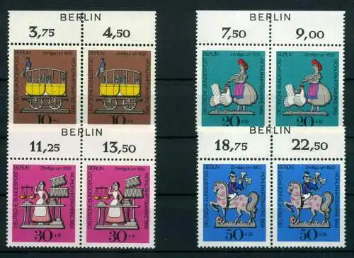 Berlin 348-351 postfrisch Oberrand Zudruck Berlin #HD236