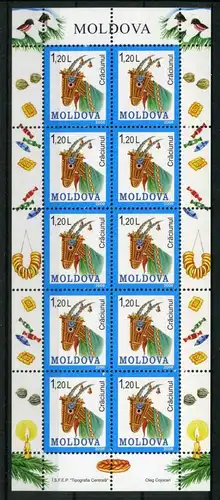 Moldawien KB 638 postfrisch Weihnachten #IJ097