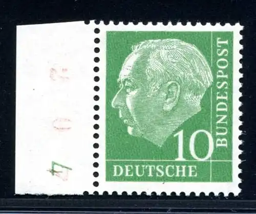 Bund Dauerserie/ DS Heuss I 183 y w DZ 4 postfrisch geprüft #JE813