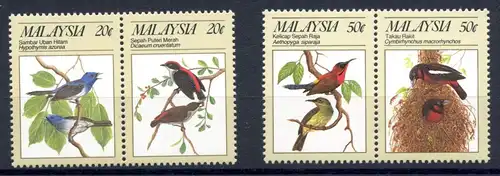 Malaysia 380-383 postfrisch Vögel #JC543