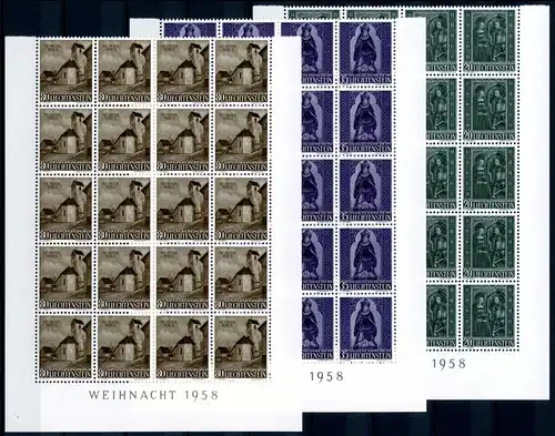 Liechtenstein 20er Bogenteile 374-376 postfrisch #O5143