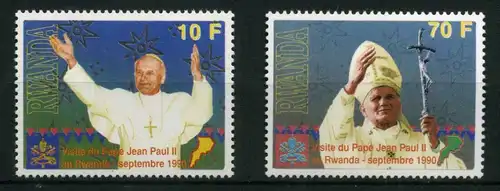 Ruanda 1439-1440 postfrisch Papst #HD232