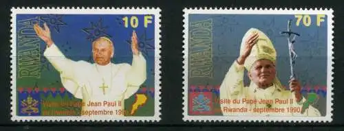 Ruanda 1439-1440 postfrisch Papst #HD232