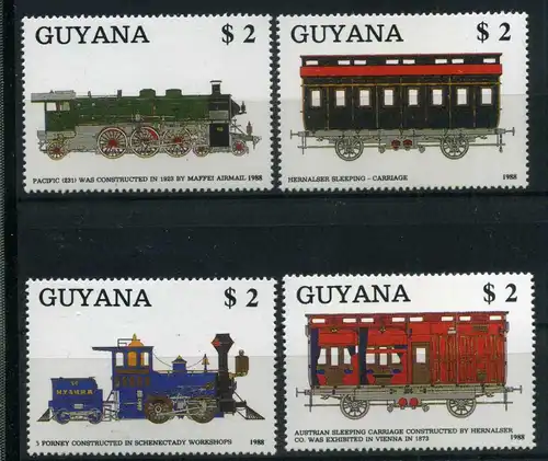 Guyana 2475-2478 postfrisch Eisenbahn #IU740