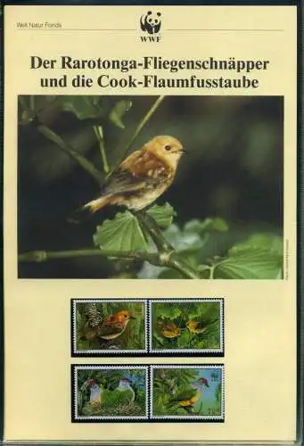 Cook Inseln 1989 WWF komplettes Kapitel postfrisch MK FDC Vögel #GI337