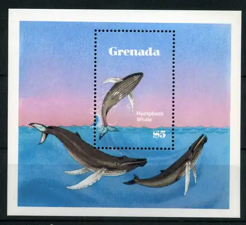 Grenada Block 112 postfrisch Wale #IN291