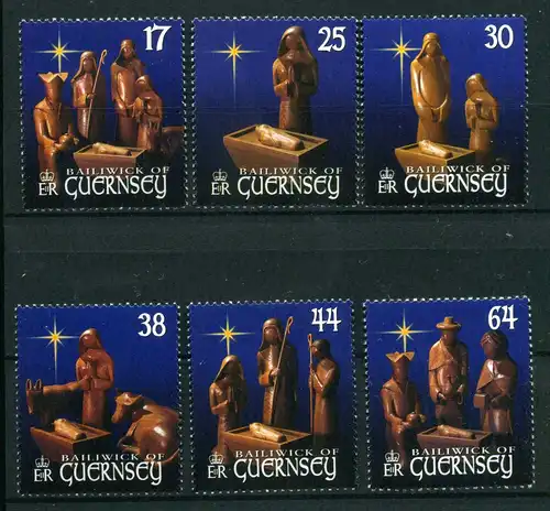 Guernsey 833-38 postfrisch Weihnachten #IJ090