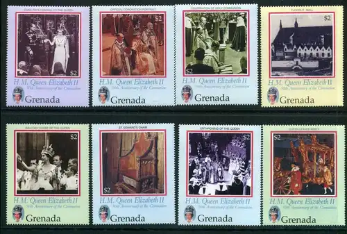 Grenada 5253-5260 postfrisch Königshaus Großbritannien #OZ221