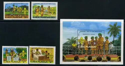 Grenada 1139-1142 +Bl 103 postfrisch Pfadfinder #IN296