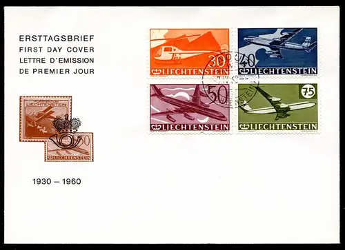 Liechtenstein 391-394 Flugzeuge Ersttagesbrief/FDC #GI202