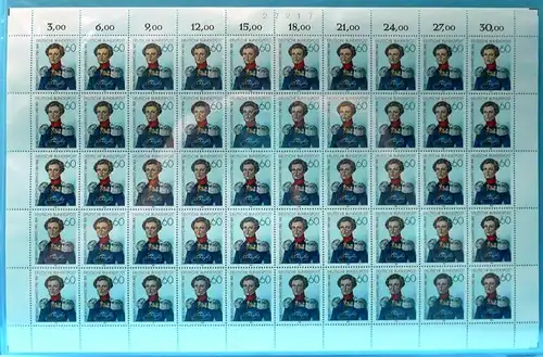 Bund 50er Bogen 1115 postfrisch Bogenzählnummer #BW3748