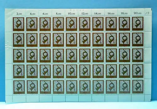 Bund 50er Bogen 739 postfrisch Bogenzählnummer #BW3243