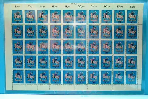 Berlin 50er Bogen 351 postfrisch Formnummer 2 Zudr. Berlin #BW3818