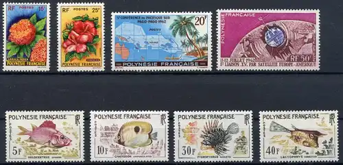 franz. Polynesien Jahrgang 1962 20-27 postfrisch Flora und Fauna #IJ347