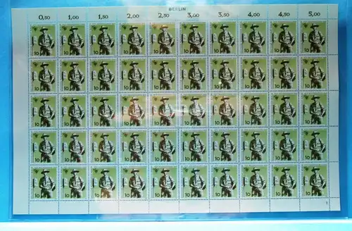 Berlin 50er Bogen 342 postfrisch Formnummer 2 Zudr. Berlin #BW3817