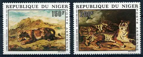 Niger 381-382 postfrisch Kunst/ Raubkatzen #JC414