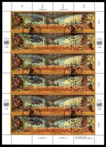 UNO Wien ZD-Bogen 156-159 Klimaveränderung Ersttagssonderstempel #IV344