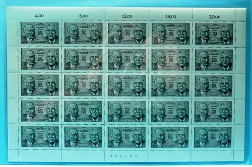 Bund 25er Bogen 1351 postfrisch Formnummer 1 Bogenzählnummer #BW3641