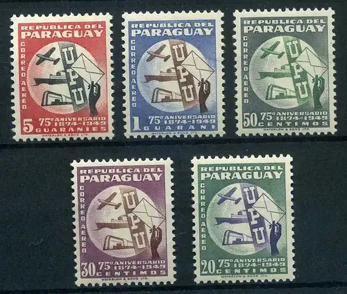 Paraguay 656-60 postfrisch UPU #OZ338