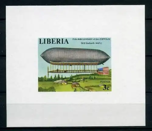 Liberia 1055 B postfrisch Zeppelin Luxusblock #GO569