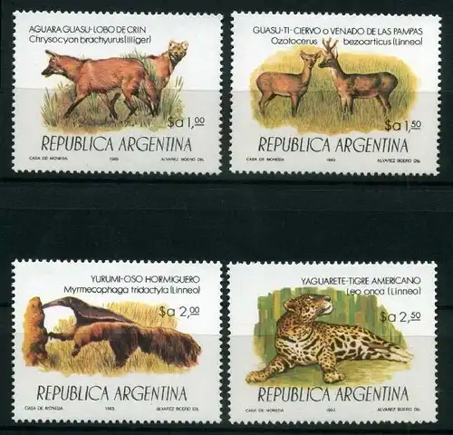 Argentinien 1631-1634 postfrisch Wildtiere #IN277
