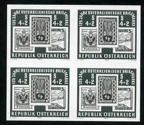 Österreich Schwarzdruck Block mit 1504 #IN507