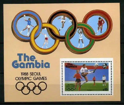 Gambia Block 38 postfrisch Olympiade 1988 #JG678